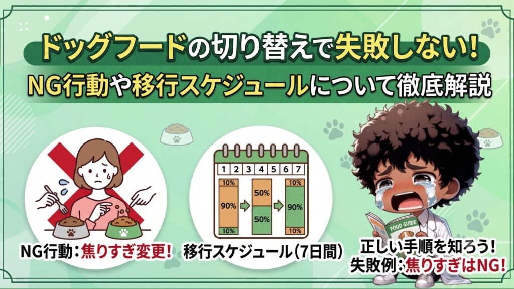 ドッグフードの切り替えで失敗しない！NG行動や移行スケジュールについて徹底解説